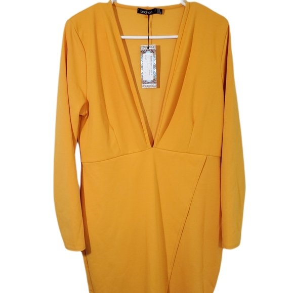 Boohoo Plunge Wrap Midi Dress.Brand new - Picture 2 of 7